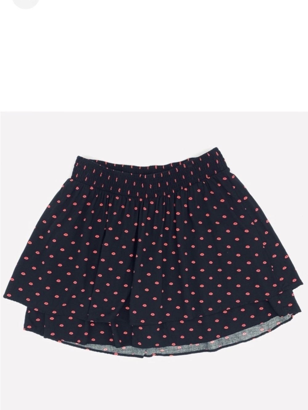 Torrid Lips Kisses Print Challis Skater Skirt 1X